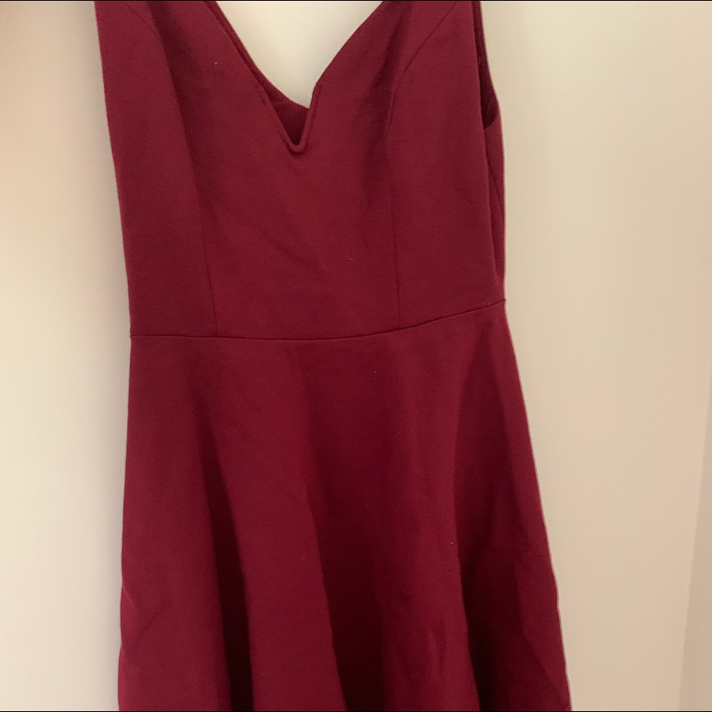 Maroon Skater Dress
